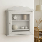 Armadietto vetrina da parete con ante e ripiano