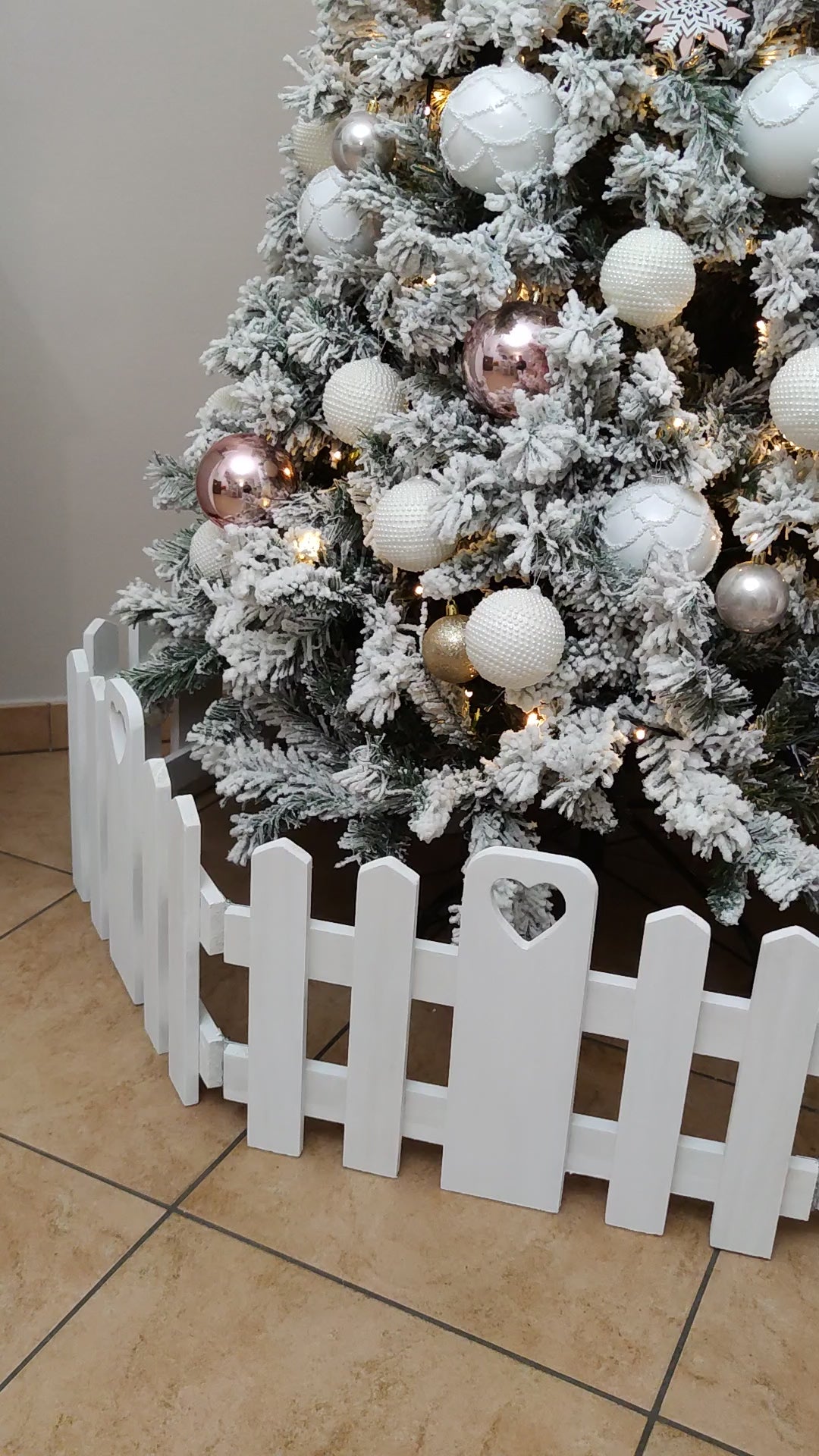 Staccionata recinto in legno per Albero di Natale - Set da 3 Pannelli