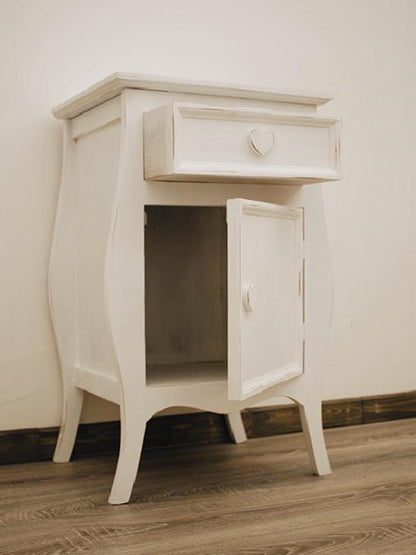 Comodino artigianale shabby chic apertura destra