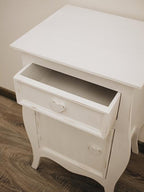 Comodino artigianale shabby chic apertura sinistra