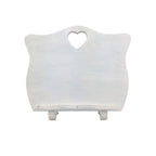 Leggio da cucina artigianale in legno con cuore intarsiato