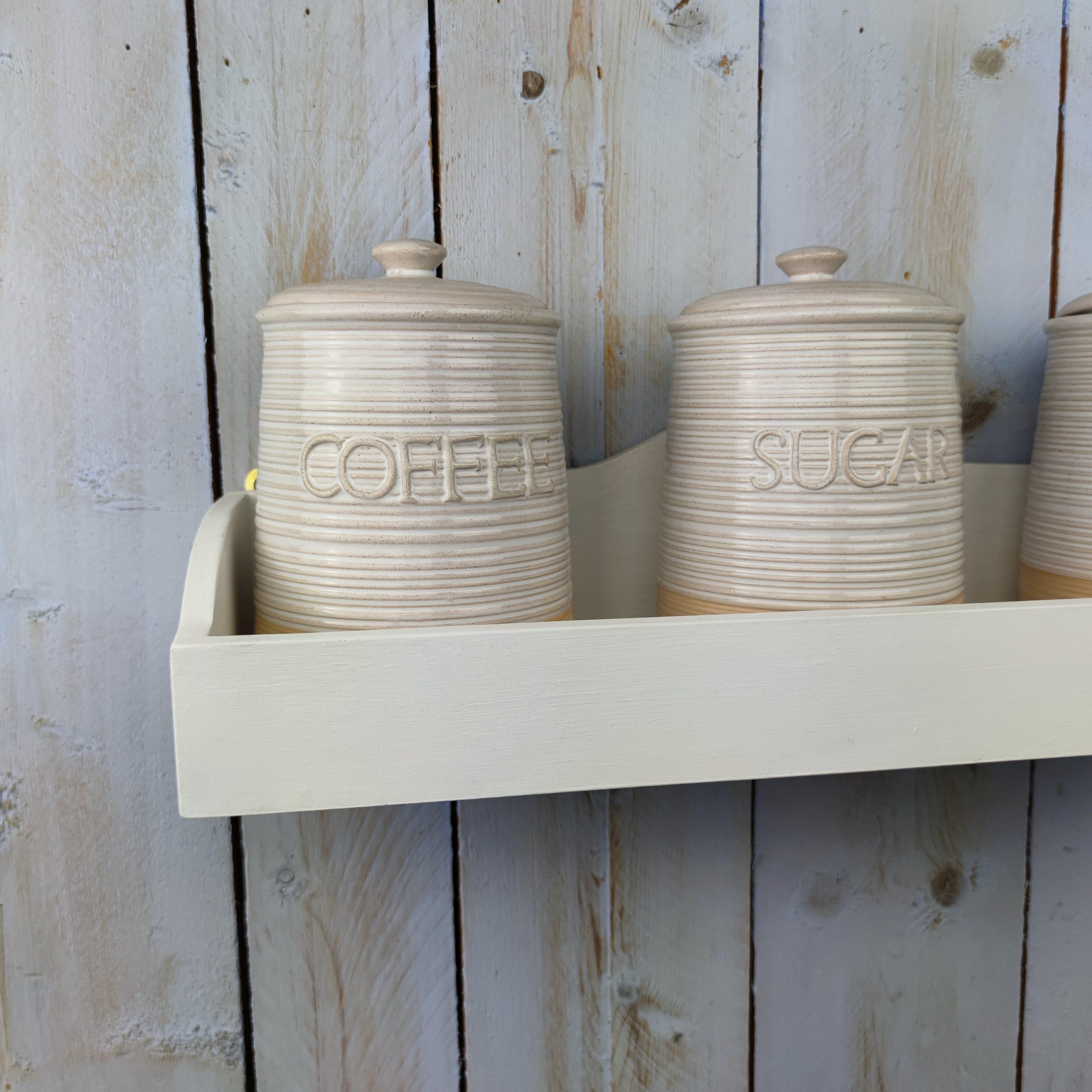 Mensola porta barattoli da appendere con ganci