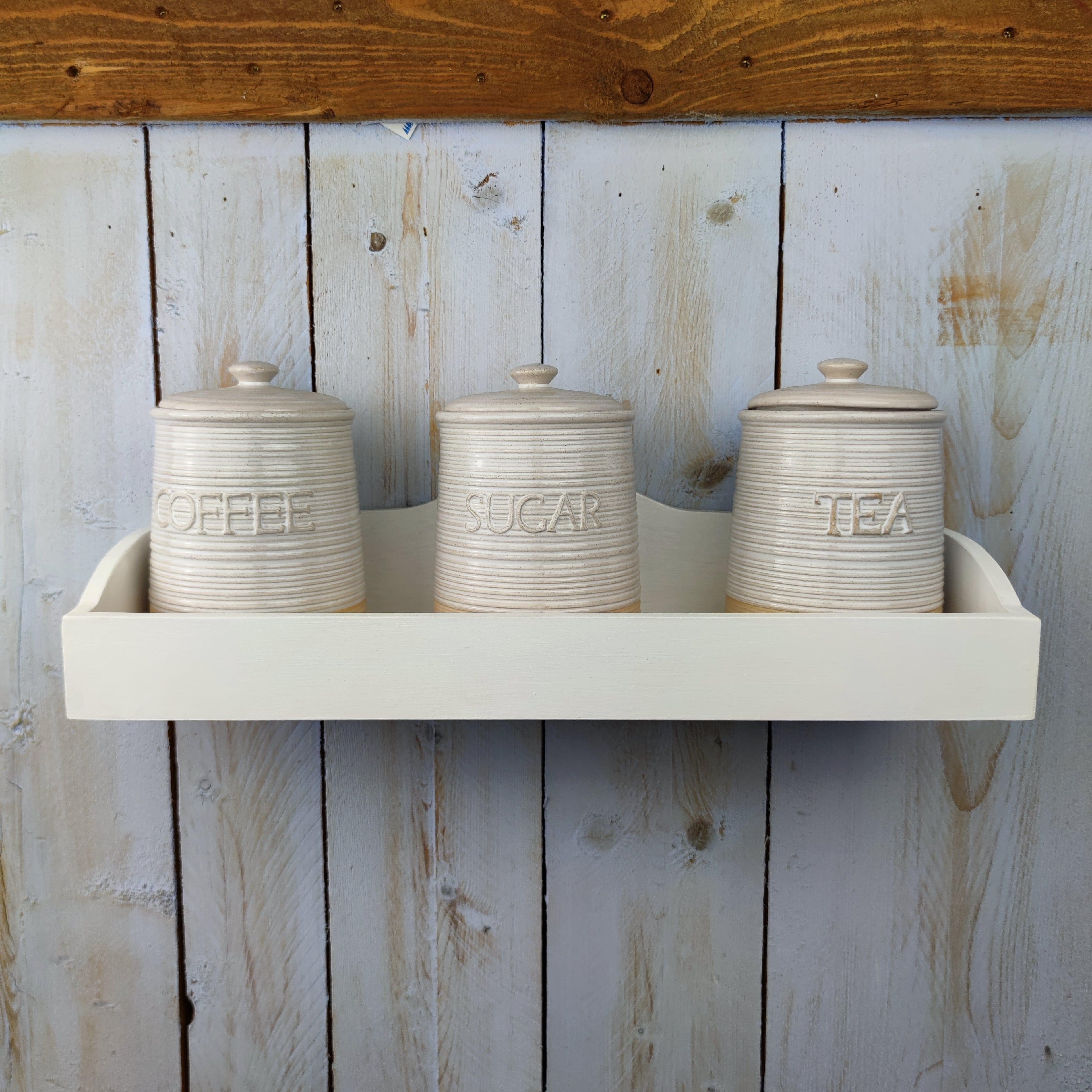 Mensola porta barattoli da appendere con ganci