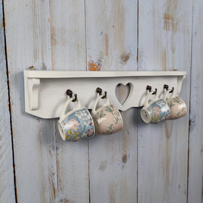 Mensola porta tazze stile shabby chic