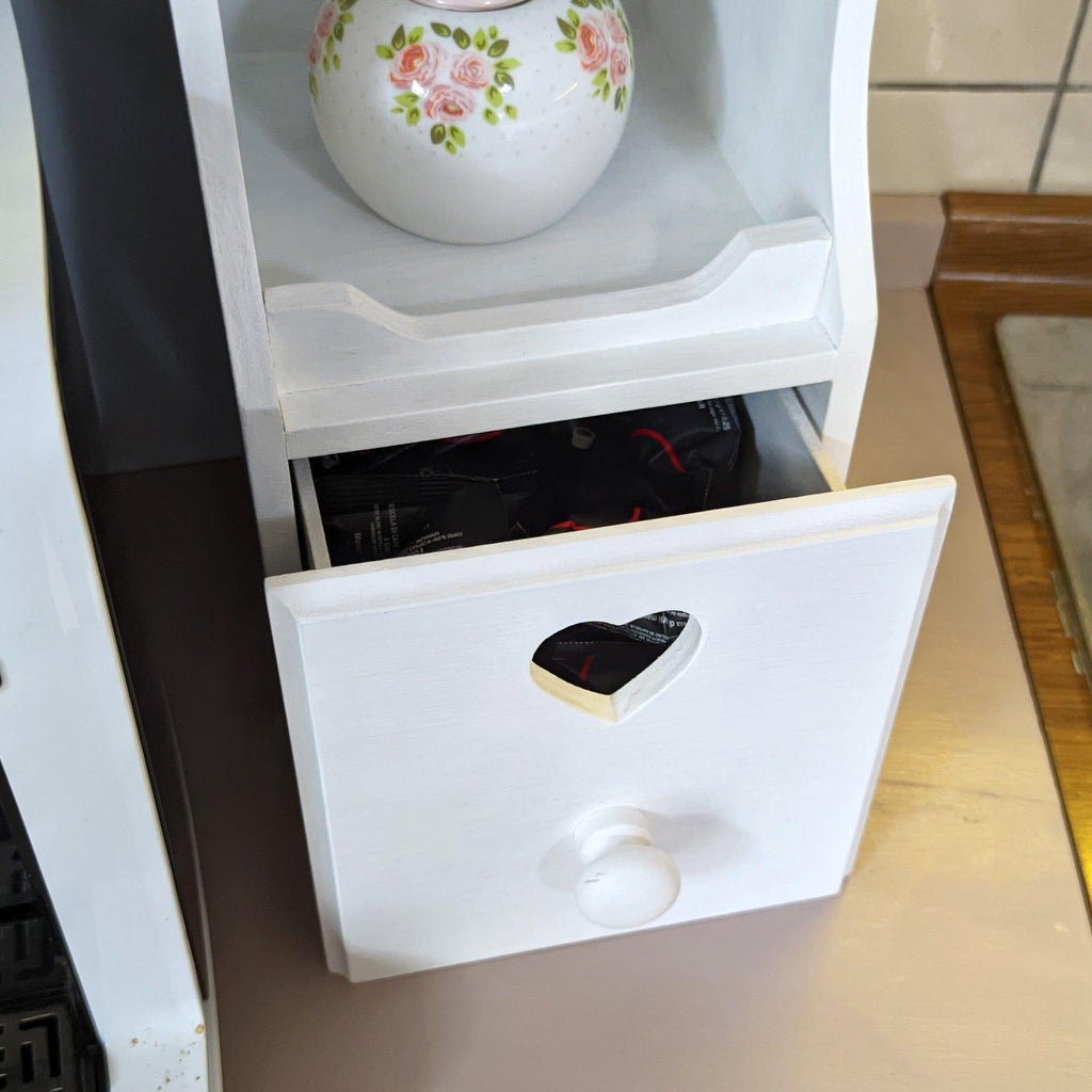 Mobiletto per Macchina del caffè con porta cialde e porta tazzine