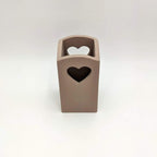 Porta Mestoli in legno Artigianale con intarsio a Cuore