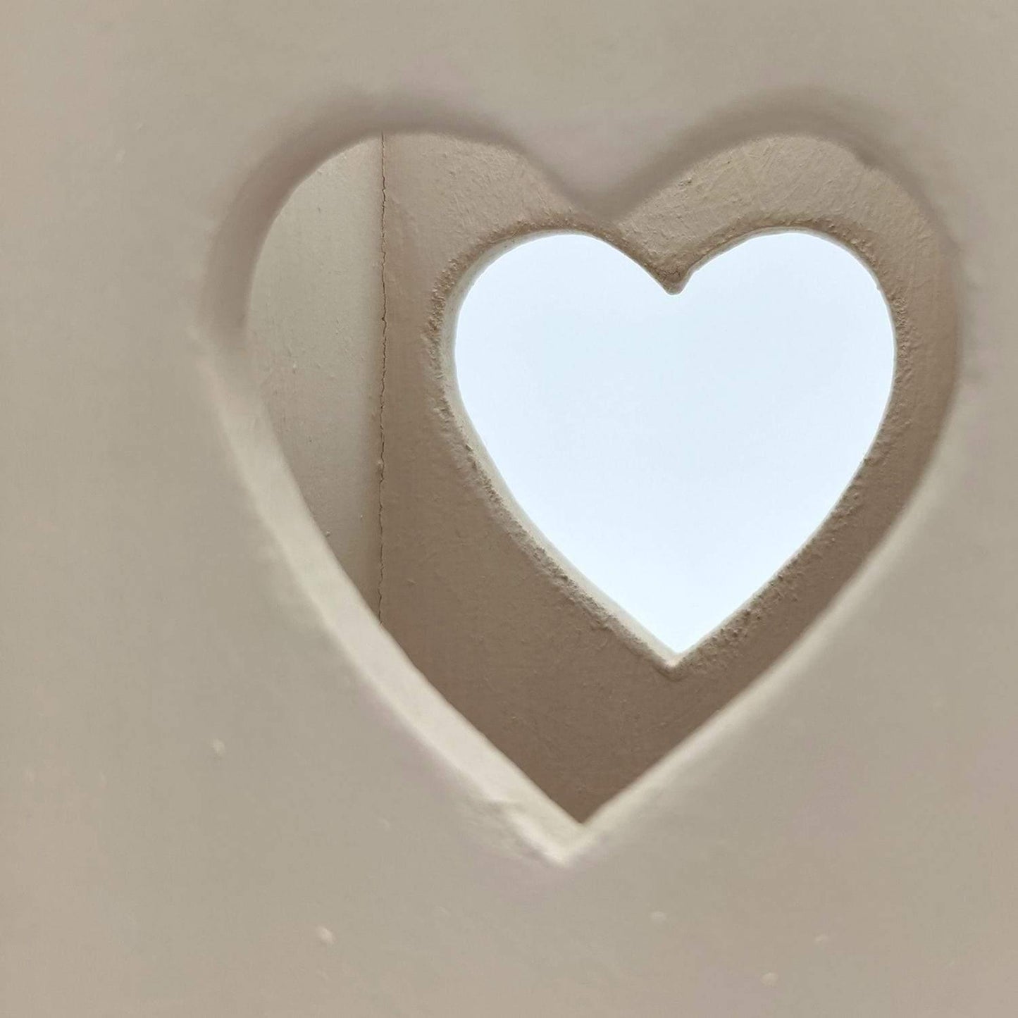 Porta Mestoli in legno Artigianale con intarsio a Cuore