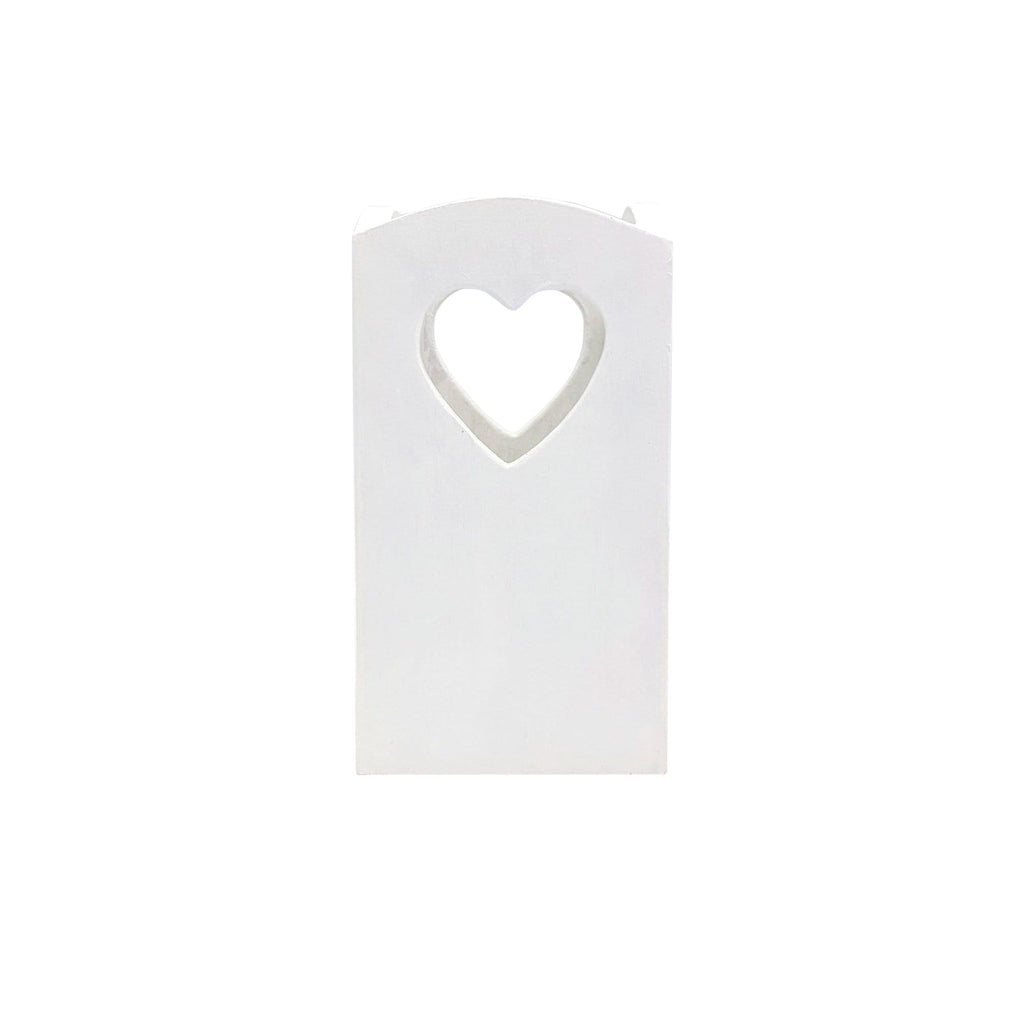 Porta Mestoli in legno Artigianale con intarsio a Cuore