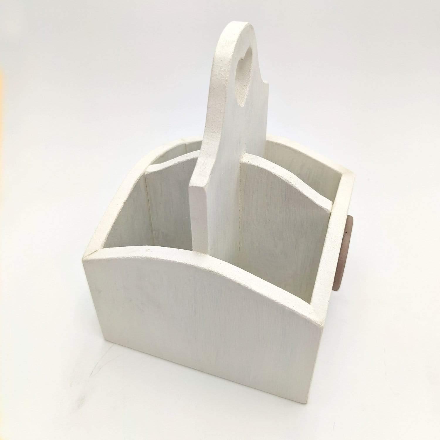 Portaposate In Legno Con 4 Compartimenti - Organizzatore Utensili Cucina Con Memoria Di Forma - Contenitore Per Posate Elegante - Foto 9