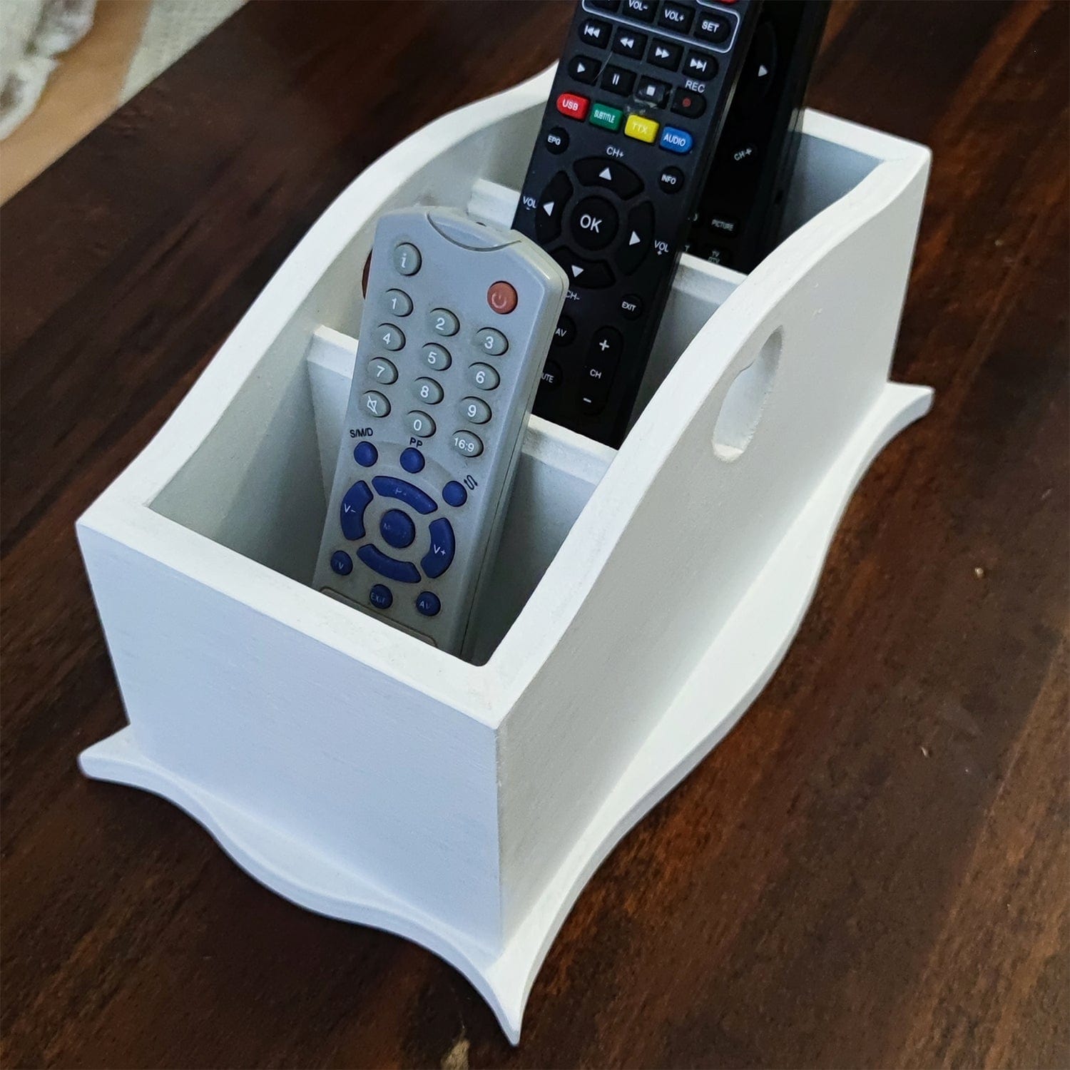 porta telecomando Supporto porta telecomando in legno 3 scomparti