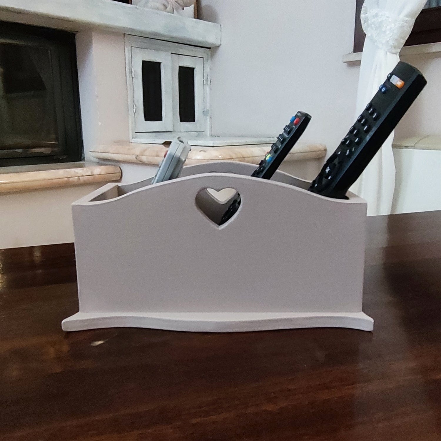 porta telecomando Supporto porta telecomando in legno 3 scomparti