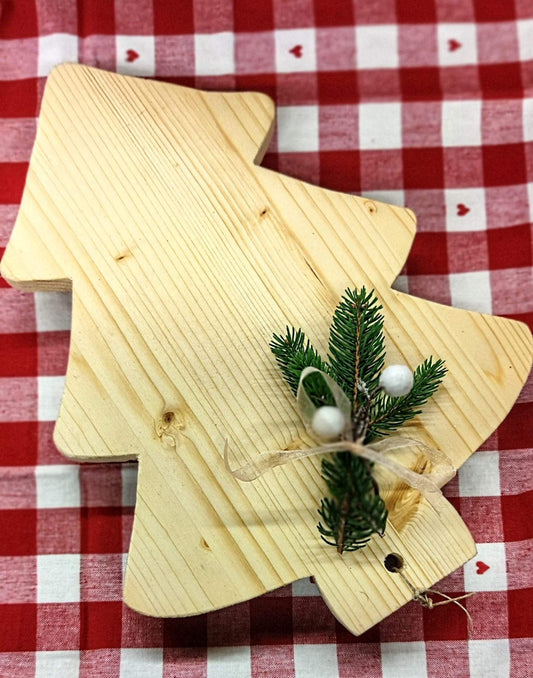 Tagliere Albero di Natale in legno Artigianale