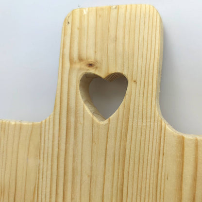 Tagliere in legno Artigianale con Intarsio a Cuore