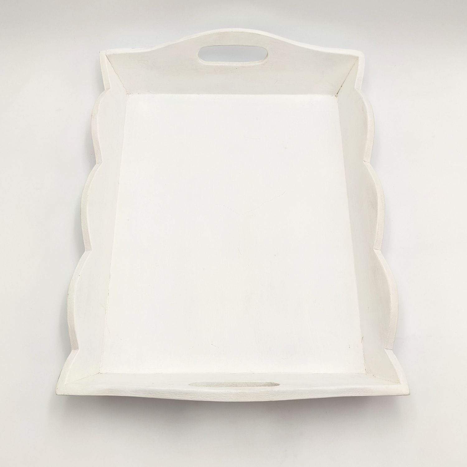 Vassoio Decorativo in Legno Bianco 40x14 cm - Da Moreno