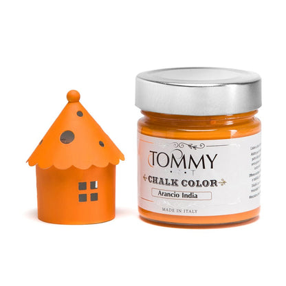 Arancio India / Ml. 200 Vernice Shabby Chic a gesso senza primer Chalk Paint - Tommy Art