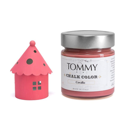 Corallo / Ml. 200 Vernice Shabby Chic a gesso senza primer Chalk Paint - Tommy Art