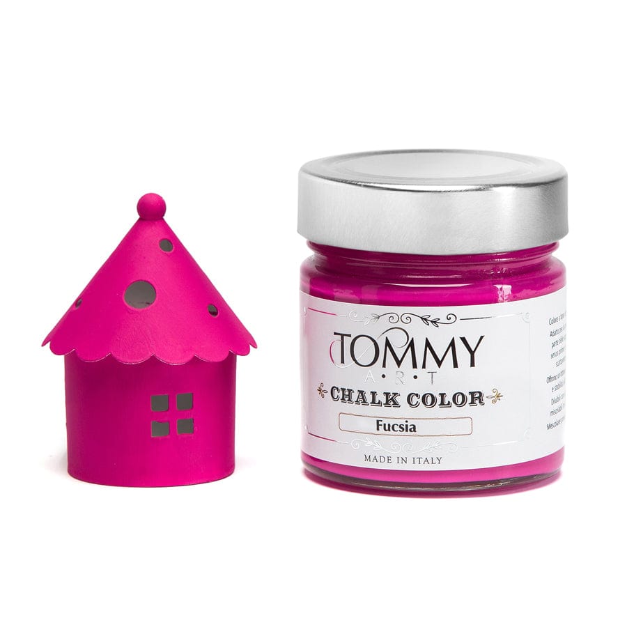 Fucsia / Ml. 200 Vernice Shabby Chic a gesso senza primer Chalk Paint - Tommy Art