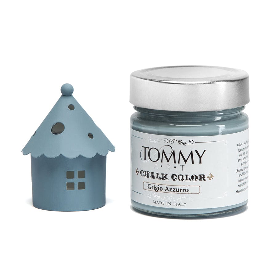 Grigio Azzurro / Ml. 200 Vernice Shabby Chic a gesso senza primer Chalk Paint - Tommy Art