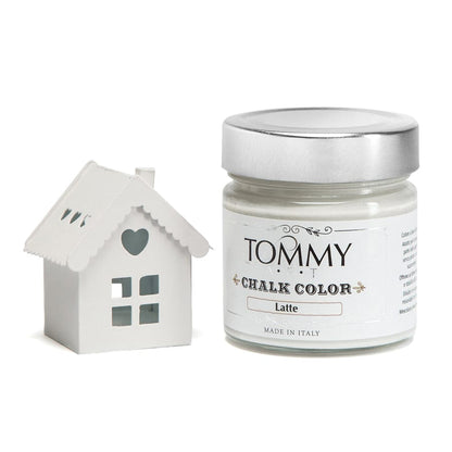 Latte / Ml. 200 Vernice Shabby Chic a gesso senza primer Chalk Paint - Tommy Art