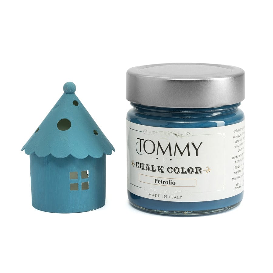 Petrolio / Ml. 200 Vernice Shabby Chic a gesso senza primer Chalk Paint - Tommy Art